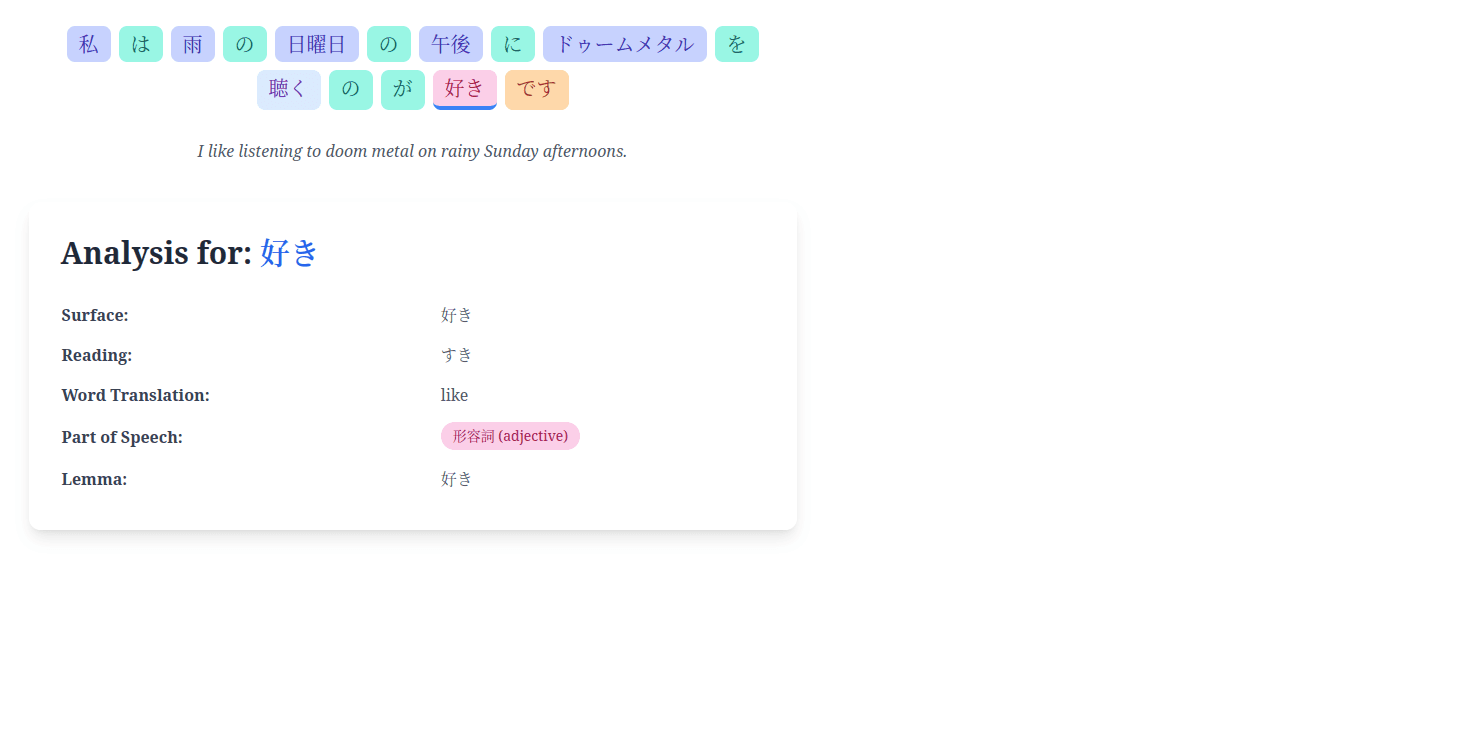 hanabira sentence analysis